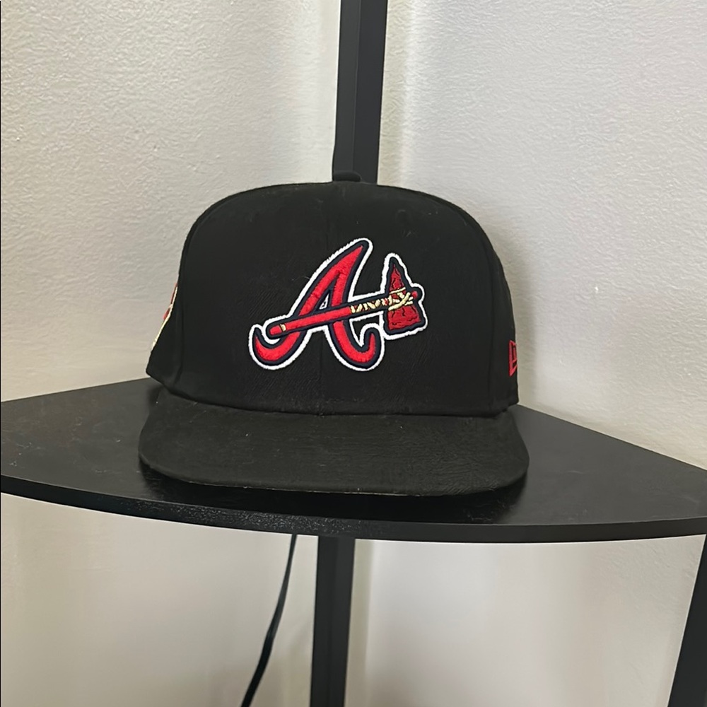 Black Atlanta Braves Cap